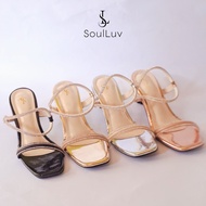SoulLuv Women's Hills Pearl Strap Sandals with 3cm Heels
