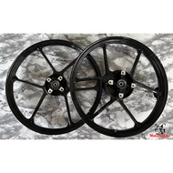 🔥Sport Rim BRT Enkei🔥 Y125Z / LC135 5S / LC135-Fi (Front 1.4 / Rear 1.6) Sport Rim Baru Black