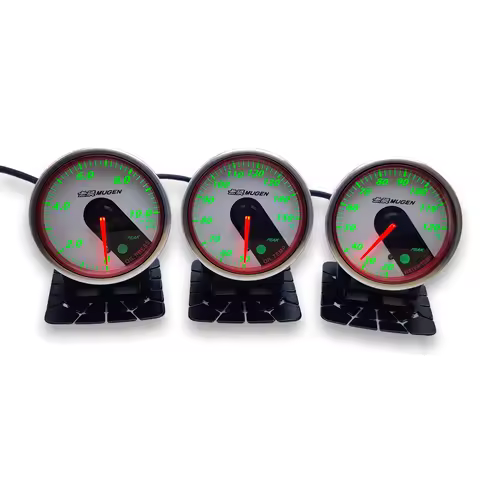White MUGEN assist Meter water temp oil temp oil press Control unit 60mm Civic EG EK9 Type R FD2 R18