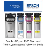 Epson T950 Black T948 Cyan Magenta Yellow Bundle Ink Pack WF-C5290 WF-C5790 WFC5290 WFC5790 5290 579