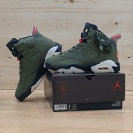 air aj jordan 6 x travis scott olive*-*-