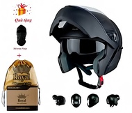 Mũ bảo hiểm Fullface Royal M179 Đen Cacbon - Tặng Kèm Mũ Trùm Ninja