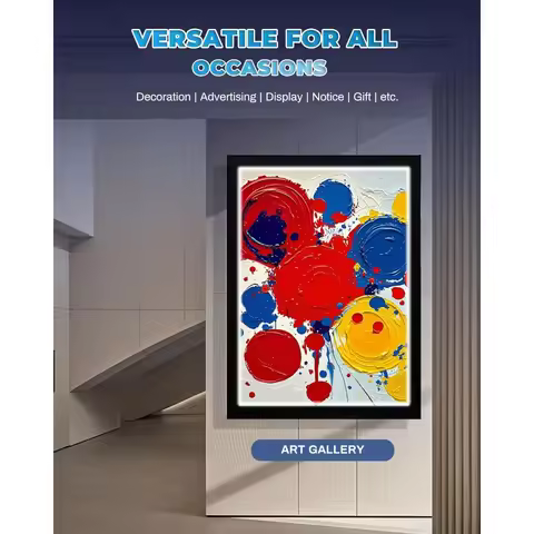 27x40 Inch Backlit LED Movie Poster Frame Light Box Wall Mount Aluminum Magnetic Advertising Display
