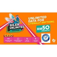 UMobile Unlimited GX50 GX68 postpaid sim card VVIP Number couple nombor cantik sim kad unlimited int