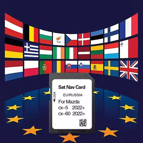 New Maps Version for Mazda CX-5 CX-60 2022+ Navigation SD GPS Card Europe Russia System Compatible M