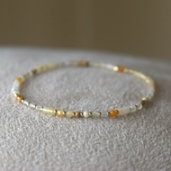 Elastic Bracelet Blonde Crystal Yellow Dongling Brings Wealth-Good Things Are Close-