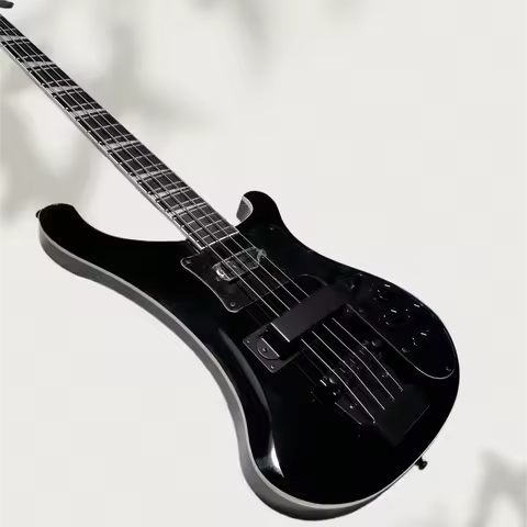 gt240505Great Value Ricken 4003 backer Black Bass Electric Guitar Rosewood Fingerboard Basswood Body