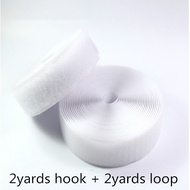 16/20/25/30/40/50/60mm Hook and Velcro Nylon 2 Sticker Fastener yards White Velcro Tape Black