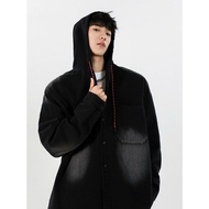 Áo Khoác Jean Nam Nữ Đa Phong cách Khoác sơ mi Jean Nón Trùm Đầu Chống nắng Mẫu mới From rộng Khoác 