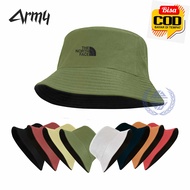 Bucket Hat Pria Dewasa Custom Sablon Tnf Bahan American Drill Premium