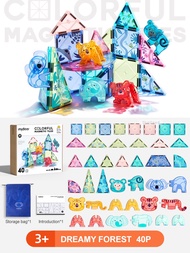 Mideer มิเดียร์ Colorful Magnetic Tiles แม่เหล็กตัวต่อสีรุ้ง