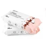 50pcs Excue Facial Washable Tissue Cotton Baby Dry and Wet Wipes