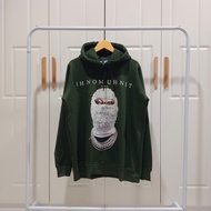 jaket sweater hoodie ih nom uh nit hijau army - hijau army xl
