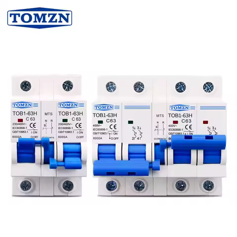 TOMZN MTS Dual Power Manual Transfer Switch Circuit breaker MCB 50Hz/60Hz 6A 10A 16A 20A 25A 32A 40A