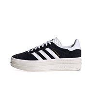 Adidas Gazelle Bold Men's and women's retro rubber sole Durable sports shoes black white