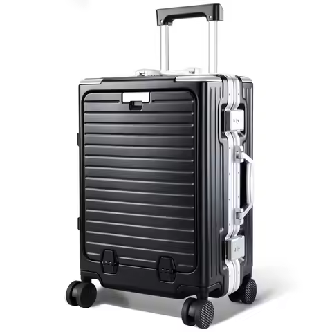 On Luggage 22x14x9 airline approved, 21 Inch Zipperless Aluminum Frame Suitcase with TSA Lock, Spinn