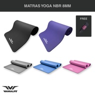 8mm Yoga Mat Free Bag Wannafit Thick Elastic Yoga Mat Gymnastics 8MM NBR Yoga Aerobic