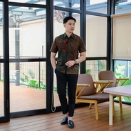 Baju kemeja batik lengan pendek paspampres mewah anakmuda