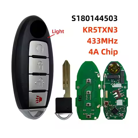 S180144503 KR5TXN3 285E3-5RA6A 433MHz 4A Chip Car Remote Smart Key Fob For Nissan Kicks Rogue Altima