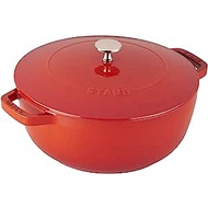Staub  Cast Iron Dutch Oven, 3.75Qt, serves 3-4, Made in France, Cherry