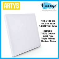 Artys Artist Stretch Canvas 380gsm 100% Cotton ](100 X 100cm X 1.6 CM / 40 x 40 x 0.6 Inch / 3x3 Fee