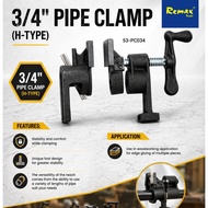 Heavy Duty REMAX 3/4" Pipe Clamp H-Type Heavy Duty 53-PC034 / Working Clamp Wood Clamp