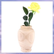(JMTI) Wooden Vase Decoration Living Room Table Solid Wood Ware Flower Bottle Ornament Home Decorati