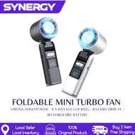 GLINK-Mini Turbo Fan Foldable Rechargeable Portable Handheld Fan Electric Desk Stand Fan