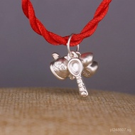 Pure Silver Lucky Three Treasures Pure Silver Spoon Hard Bracelet Prosperity and Sustenance999Offici