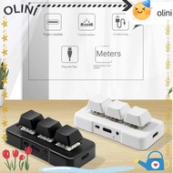 OLINI Customized Keyboards, 3-key Mini Keyboard,  Black White MK321U MK321G MK321BT USB+BT Dual-mode