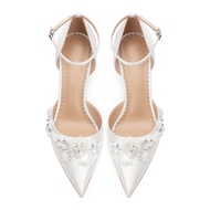 Same Day Delivery - 2026 New Style Handmade Pearl High Heels with Hollow Design Pointed Toe Thin Hee