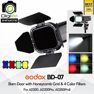 Godox BD-07 Barn Door with Honeycomb Grid & 4 Color Filters บาร์นดอร์และเจลสี สำหรับ AD200 AD200Pro
