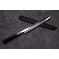 🇯🇵堺牙月🔪總鏡面 VG10本燒 先丸蛸引 300mm + 黑石目刀鞘 💓 黑檀八角柄 💓 日本高級廚刀