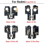 For Xiaomi Redmi Note 12 4G 5G / Redmi Note 12 Pro Plus 5G USB Port Charger Dock Connector Mic Charg
