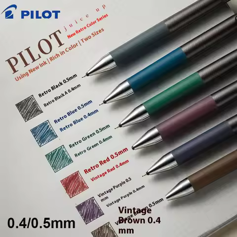 PILOT Juice Up Push Pen 0.4/0.5mm Premium Metal Tip Classic Retro Ergonomic Rod Long-Lasting Gel Ink