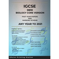 🌐IGCSE Past Year Papers📝 | Biology Core Version 0610 🧬 | Any Year to 2021📆