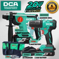 DCA Brushless Combo Set ( ADJZ2050I Cordless Driver/Hammer Drill / ADZC22 Cordless Rotary Hammer )『6 Months Warranty』