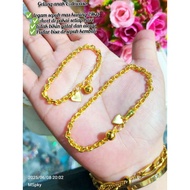 Belitung medium bracelet, 24k gold plated coin