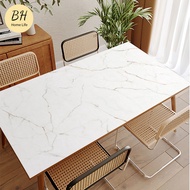 [BH]Nordic Simple Marble Pvc Dining Table Mat Premium Waterproof Tablecloth Rectangle Leather Mat Table Cover PU Plastic Coffee Table Mat Study Office Writing Desk Mat TV Bench Mat