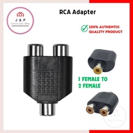 RCA 1 Female to 2 Female Adaptor for Home Theater / Soundbar / Sound Amplifier Converter