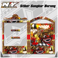Stiker Decal SANGKAR KOTAK - Dekal Sangkar Burung Kotak Model Ebod BnR Oriq Kosan Nomor 1 2 3