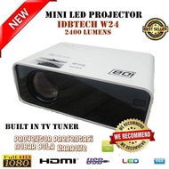 MINI PROYEKTOR LED TV IDBTECH W24 2400 LUMENS INFOCUS PROJECTOR