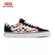 VANS Old Skool - (Floral Checkerboard) black/true white รองเท้า ผ้าใบ VANS ชาย หญิง