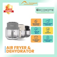 ECOHOME Air Fryer & Dehydrator 8 in 1 Function EAF-777 4.5L Capacity with Panoramic Glass 360 View