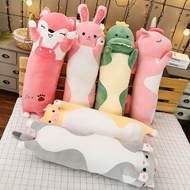 Cartoon Long Animals Plush Toy Squishy Sleeping Friend Stuff Cat Bunny Pig Fox Dinosaur Unicorn Doll