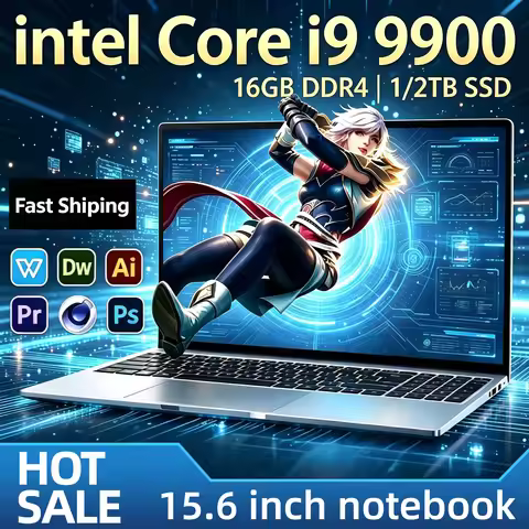 Ultra Slim 15.6 Inch Laptop Intel Core i9 9900 8C 16T 3.1 5GHz 32GB 512GB 1TB SSD Gaming Notebook 19