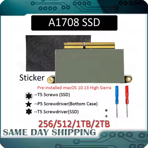 Laptop SSD A1708 1TB 1T 512GB 256GB PCI-E Flash SSD for MacBook Pro 13” 2016 2017 Function Keys Soli