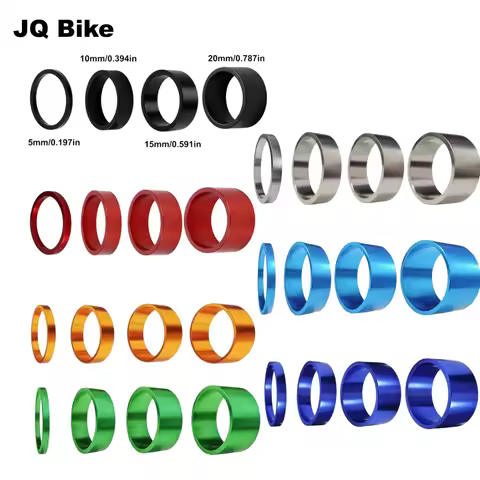 Bicycle Headset Spacer 5MM 10MM 15MM 20MM Bike Handlebar Stem & Headset Stem Spacer Set Fit 1 1/8-In