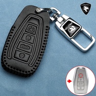 Proton Genuine Leather Car Remote Key Case Keychain Protector For Proton S70/S90/X50/X90 Key Cover