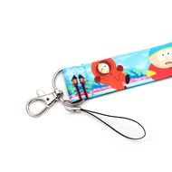 South Park Mobile Phone Lanyard Cartoon Anime Keychain ID Card Student Card Famous Brand Lanyard Cam